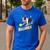 Ballaholic Boston Terrier Dog Chasing Bostie Ball Men's Casual T-Shirt Royal Blue
