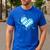 Bavarian Flag As Heart Blue Diamond Bavaria Men's Casual T-Shirt Royal Blue
