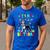 My Birthday Colorful Costume Boston Terrier Party Men's Casual T-Shirt Royal Blue