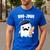 Boo Jour Ghost French Teacher Vintage Teacherlife Groovy Men's Casual T-Shirt Royal Blue