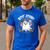 Boo Jour Ghost Halloween French Teacher Cute Coffe Croissant Men's Casual T-Shirt Royal Blue
