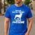 Boston Terrier Awesome Men's Casual T-Shirt Royal Blue
