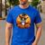 Boston Terrier Bostie Dog Breed Pet Halloween Pumpkins Men's Casual T-Shirt Royal Blue