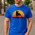 Boston Terrier Bostie Sunset Retro Dog Pet Mom Dad Men's Casual T-Shirt Royal Blue