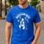 Boston Terrier Boy Cute Cartoon Dog Owner Pet Boston Terrier Men's Casual T-Shirt Royal Blue