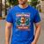 Boston Terrier My Christmas Spirit Dog Santa Claus X-Mas Men's Casual T-Shirt Royal Blue