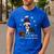 Boston Terrier Christmas T Shirt-Life Is Merrier Premium Tri-Blend Men's Casual T-Shirt Royal Blue