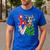 Boston Terrier Christmas Tree Lights Santa Dog Xmas For Men Women Kids Men's Casual T-Shirt Royal Blue