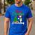Boston Terrier Christmas Tree Lights Xmas Dog Lover Men's Casual T-Shirt Royal Blue