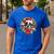 Boston Terrier Christmas Wreath Decoration Xmas Pajamas Men's Casual T-Shirt Royal Blue