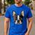Boston Terrier Cute Puppy Face Dog Lover Pet Owner Men's Casual T-Shirt Royal Blue