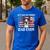 Boston Terrier Dad American Flag 4th Of July Dog Fathers Day Men's Casual T-Shirt Royal Blue
