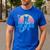 Boston Terrier Dad Retro Men's Casual T-Shirt Royal Blue