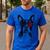 Boston Terrier Dog 4th July America USA Flag Men Women Kids Men's Casual T-Shirt Royal Blue
