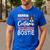Boston Terrier Dog Bostie Halloween Costume Dog For Kids Men's Casual T-Shirt Royal Blue