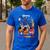 Boston Terrier Dog Christmas Happy Hallothankmas Halloween For Men Women Kids Men's Casual T-Shirt Royal Blue