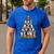 Boston Terrier Dog Christmas Tree Santa Hat Xmas Pajama Men Women Kids Men's Casual T-Shirt Royal Blue