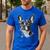 Boston Terrier Dog Motif Pet Illustration Boston Terrier For Men Women Kids Men's Casual T-Shirt Royal Blue