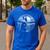 Boston Terrier Dog Nature Scene Graphic Art Men Women Girls Kids Men's Casual T-Shirt Royal Blue
