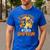 My Boston Terrier Dog Rides Shotgun Witch Halloween Men Women Men's Casual T-Shirt Royal Blue