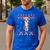 Boston Terrier Dog Santa Hat Men Kids Ugly Christmas Light Men's Casual T-Shirt Royal Blue