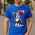 Boston Terrier Dog Valentine's Day Dog Owner Men's Casual T-Shirt Royal Blue