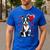 Boston Terrier Dog Valentine's Day Dog Owner Valentine Men's Casual T-Shirt Royal Blue
