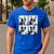 Boston Terrier Dogs With Sunglasses Photo Pets Meme Men's Casual T-Shirt Royal Blue