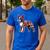 Boston Terrier Floral Dog Lover Vintage Distressed For Men Women Kids Men's Casual T-Shirt Royal Blue