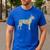 Boston Terrier Flower Silhouette Floral Dog Men Women Girls Kids Men's Casual T-Shirt Royal Blue