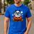 Boston Terrier Ghost Boo Halloween Kids Men's Casual T-Shirt Royal Blue