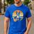 Boston Terrier Guitar Retro Men's Casual T-Shirt Royal Blue