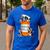 Boston Terrier Happy Pills T-Shirt Men's Casual T-Shirt Royal Blue