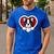 Boston Terrier Heart Cute Puppy Lover Or Dog Owner Men's Casual T-Shirt Royal Blue