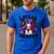 Boston Terrier Heart Glasses Girls Bostie Valentines Day Men's Casual T-Shirt Royal Blue