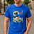 Boston Terrier Japanese Kanagawa Wave Surf Dog Men's Casual T-Shirt Royal Blue