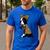 Boston Terrier Lover I Love Mom Tattoo Leopard Men's Casual T-Shirt Royal Blue