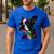 Boston Terrier Lovers Colorful Pop Art Boston Terrier Men's Casual T-Shirt Royal Blue