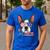 Boston Terrier Merica 4th Of July T Shirt Men Boys Dog Puppy Men's Casual T-Shirt Royal Blue