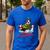 Boston Terrier Merry Christmas Tree Lights Dog X-Mas Dogs Men's Casual T-Shirt Royal Blue