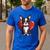 Boston Terrier Mom Dad Bostie Dog Lover Valentines Day Men's Casual T-Shirt Royal Blue
