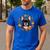 Boston Terrier Mom Floral Bostie Dog Lover Flowers Cute Men's Casual T-Shirt Royal Blue
