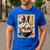 Boston Terrier Ramen Noodles Japanese Art Retro Ocean Waves Men's Casual T-Shirt Royal Blue