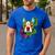 Boston Terrier In Red Day Of The Dead Sugar Skull Dog Men's Casual T-Shirt Royal Blue