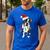 Boston Terrier Santa Christmas Lights Xmas Dog Lover Men Women Kids Men's Casual T-Shirt Royal Blue