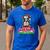 Boston Terrier Santa Claus Christmas Dog Men's Casual T-Shirt Royal Blue