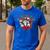 Boston Terrier Santa Claus Elf Reindeer Christmas Dog X-Mas Men's Casual T-Shirt Royal Blue