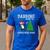 Boston Terrier Santa Hat Dabbing Around The Christmas Tree Men's Casual T-Shirt Royal Blue
