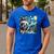 Boston Terrier Santa Starry Night Van Gogh Christmas Dog Men Women Kids Men's Casual T-Shirt Royal Blue