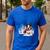 Boston Terrier In The Snow Merry Christmas Winter Men's Casual T-Shirt Royal Blue
